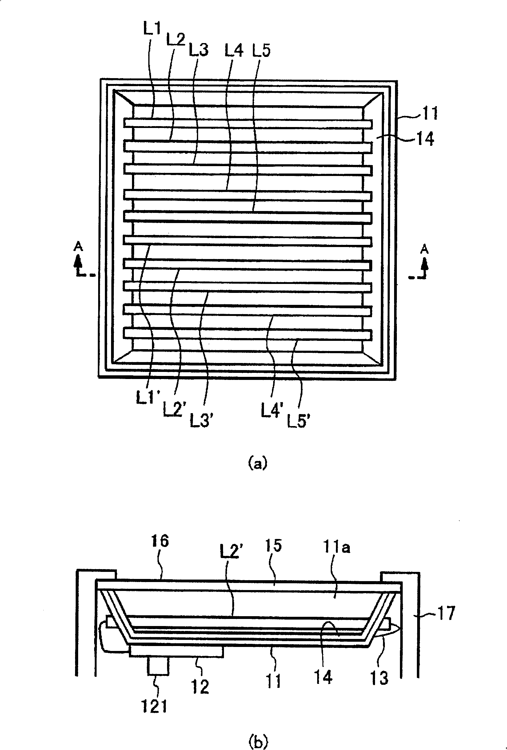 Back light source device