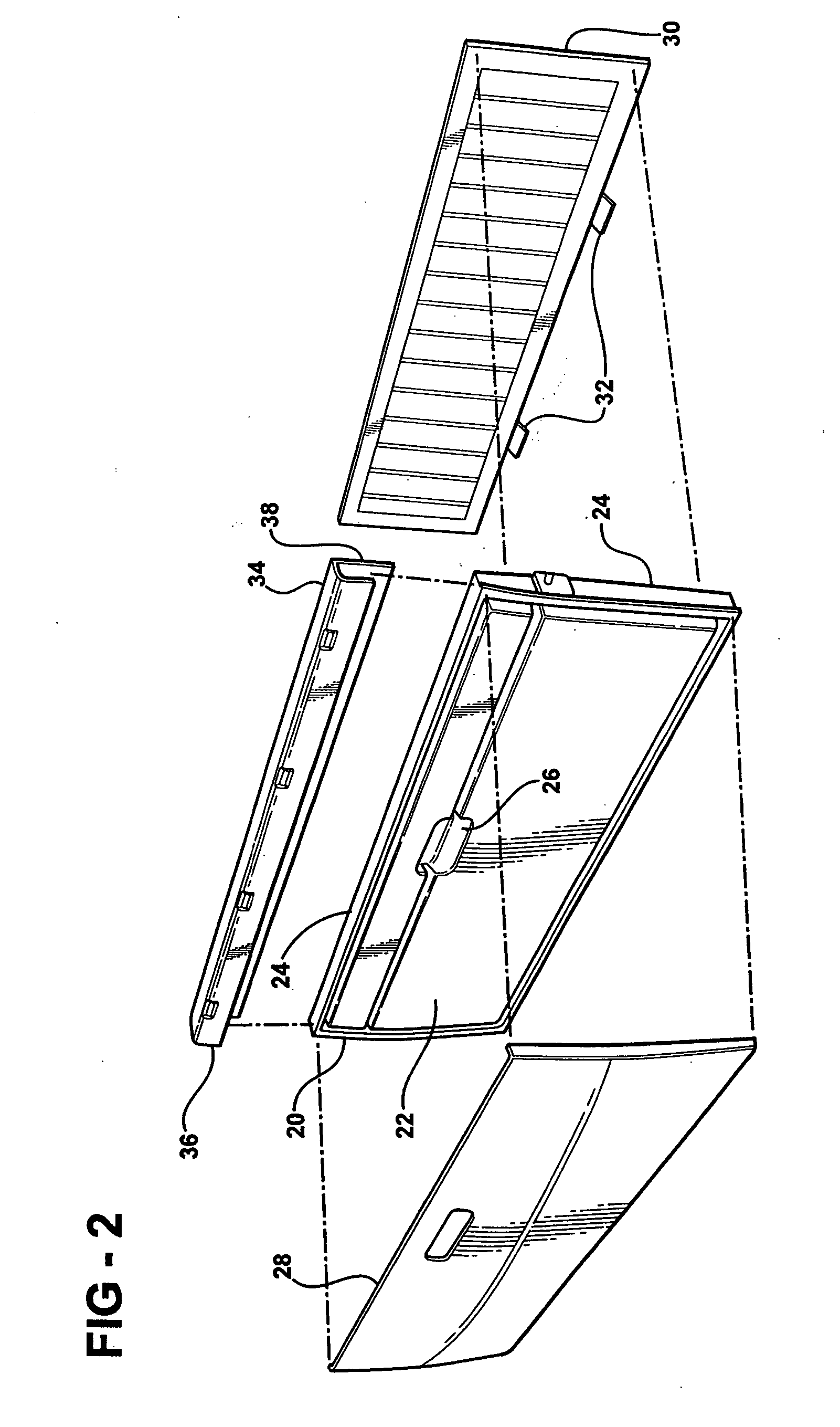 Composite tailgate with a one-piece structural panel that has integrated storage space