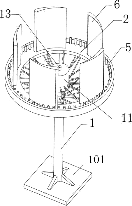 A multifunctional wind-driven information display device