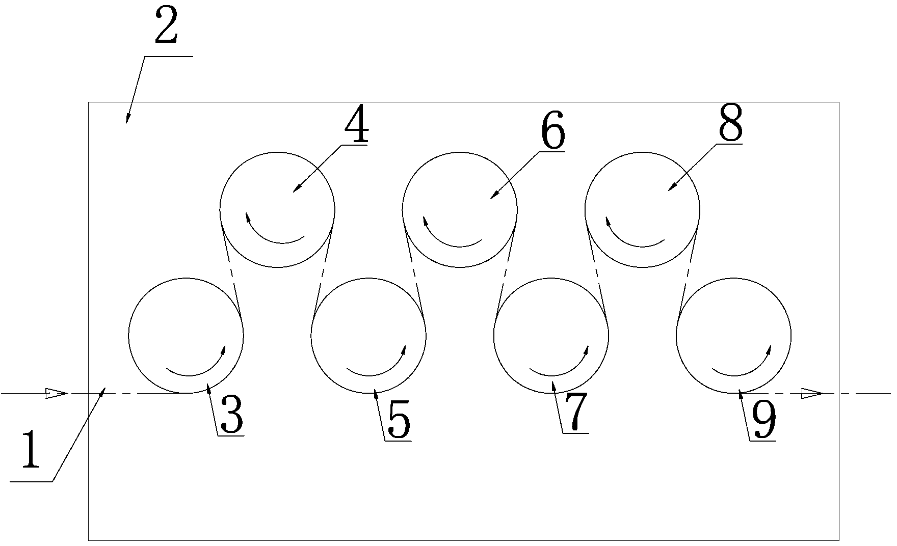 Drafting machine device with stable tow draft ratio