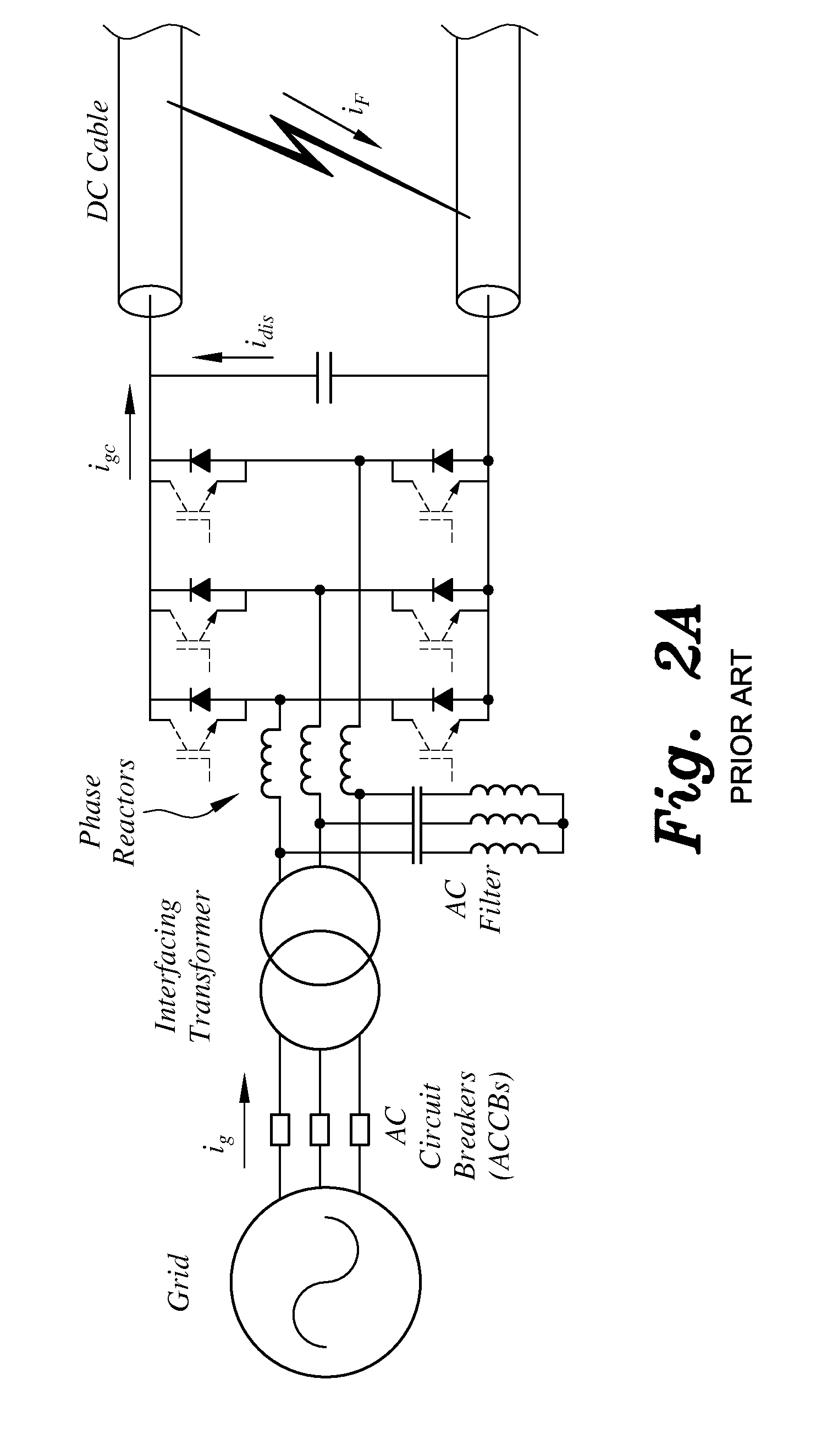 DC side fault isolator for high voltage DC convertors