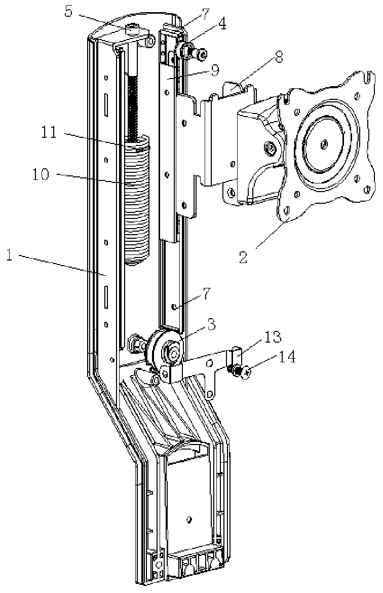 Monitor Height Adjustment Mechanism