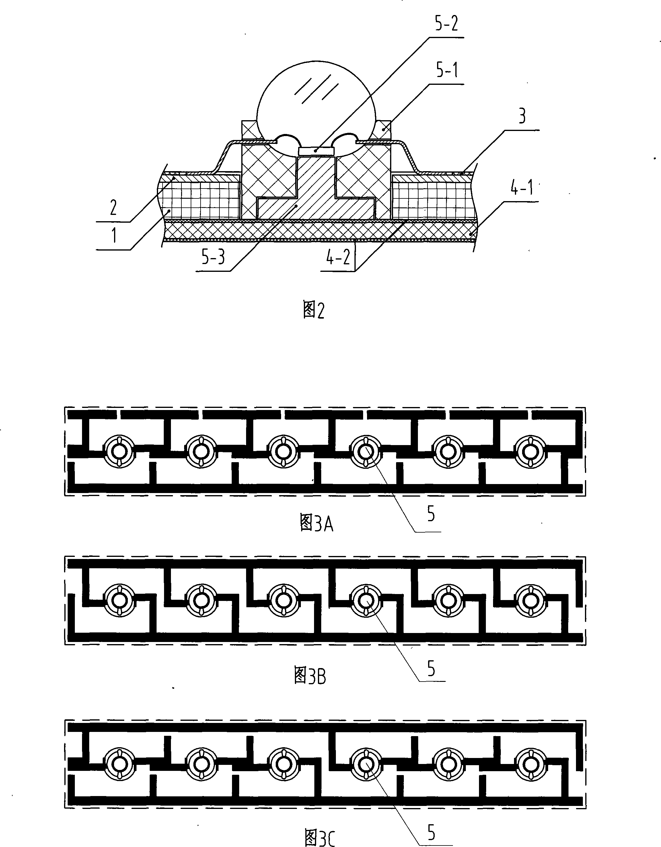 Flexible circuit board of LED illumination array