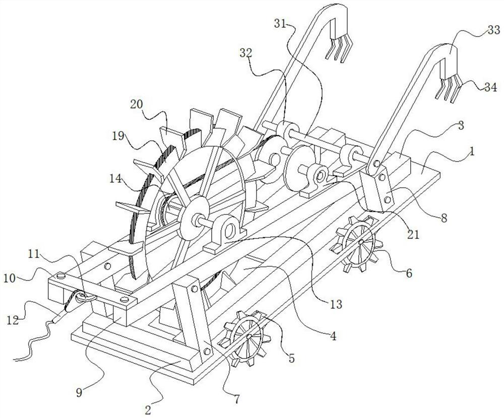 Hand-pulling type soil loosening device suitable for crop loose soil cultivation