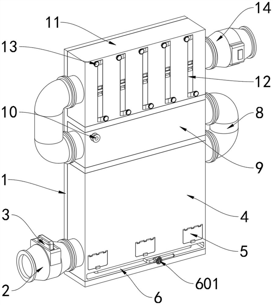 An odor treatment device for landfill leachate treatment station