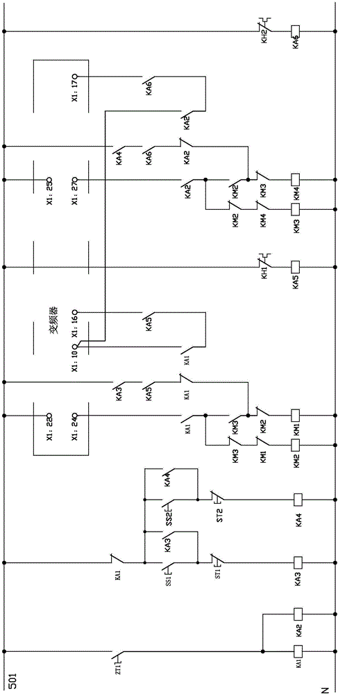 Central air conditioner cooling tower fan one-driving-two control system for monitoring real-time energy consumption