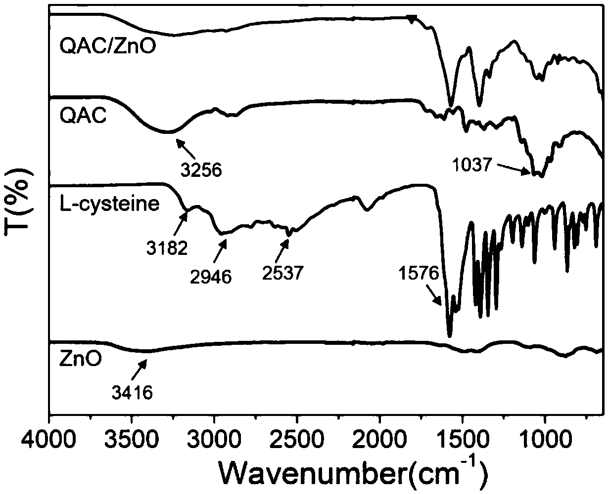 Preparation method of nanometer zinc oxide/cation polysaccharide hybridized nano-particles