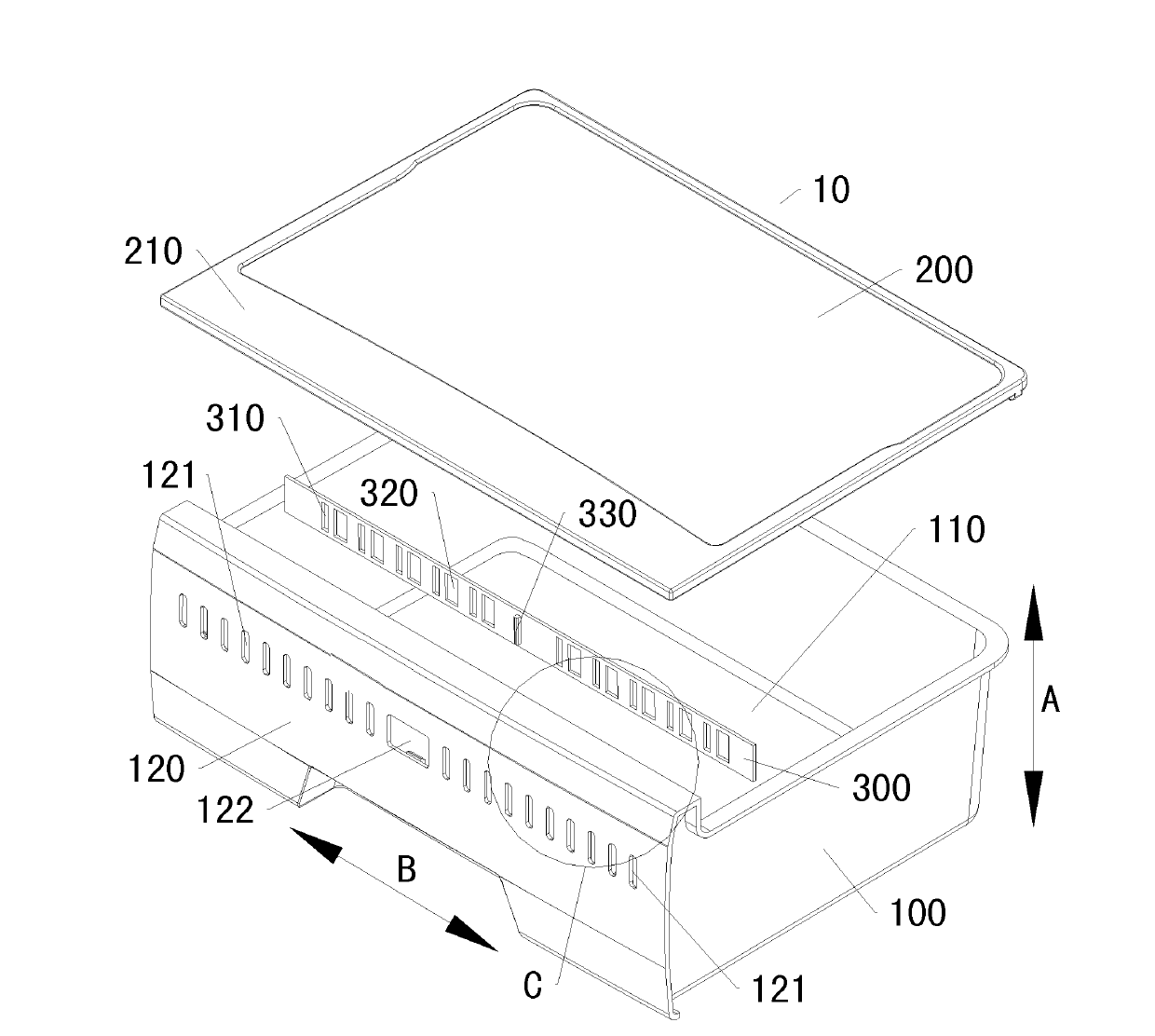 Storage box for refrigerator and refrigerator with same