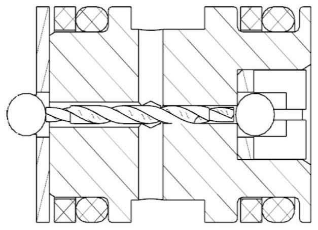 Screw rod supporting steel ball valve sleeve combined electromagnetic valve structure