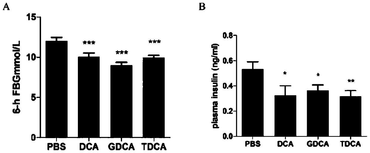 Application of bile acid to preparation of metabolic disease drug