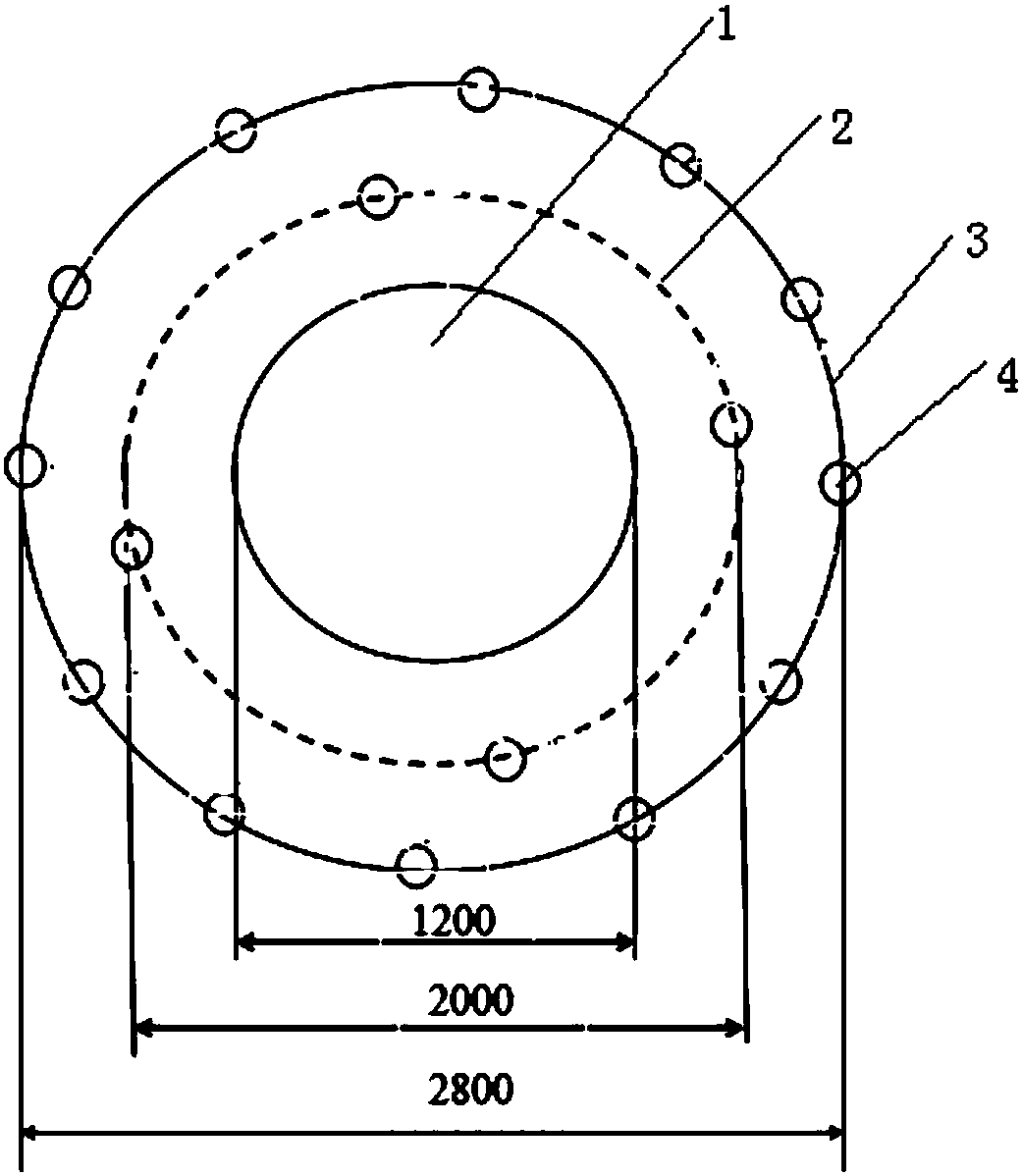 Deep-layer one-time hole forming construction method through matching of blasting and rotary drilling rig