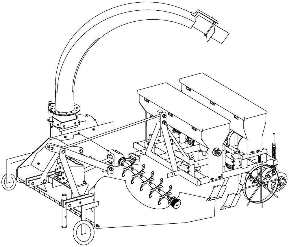 A wheat no-tillage seeder suitable for full straw-covered land operation