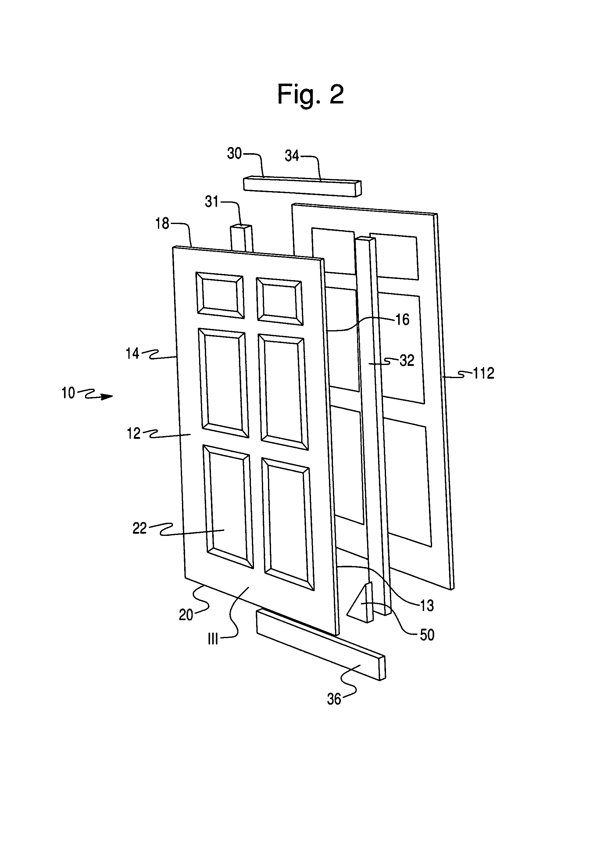 Composite door structure and method of forming a composite door structure