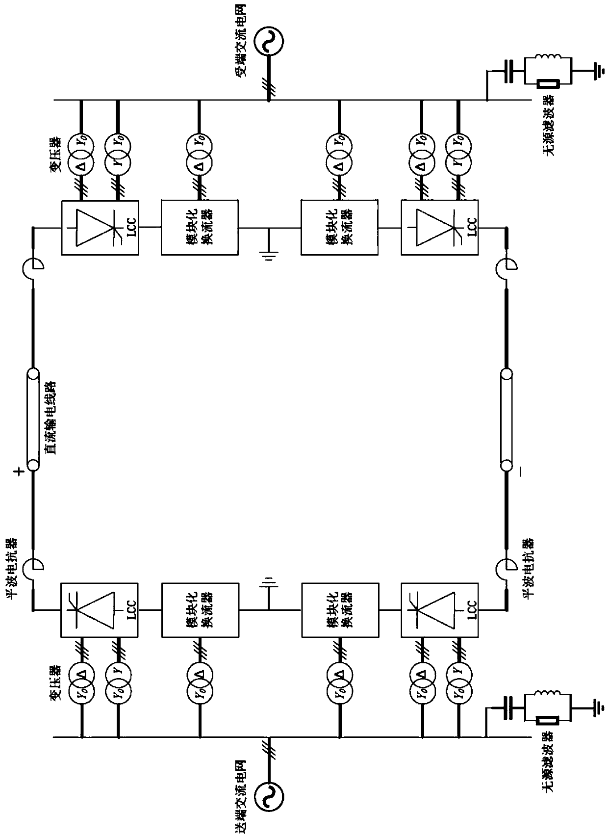 Economical single-ended cascade hybrid DC transmission system with bidirectional flowing of flow