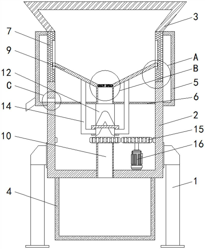 Cooling liquid collecting and separating device of diamond wire silicon wafer cutting machine