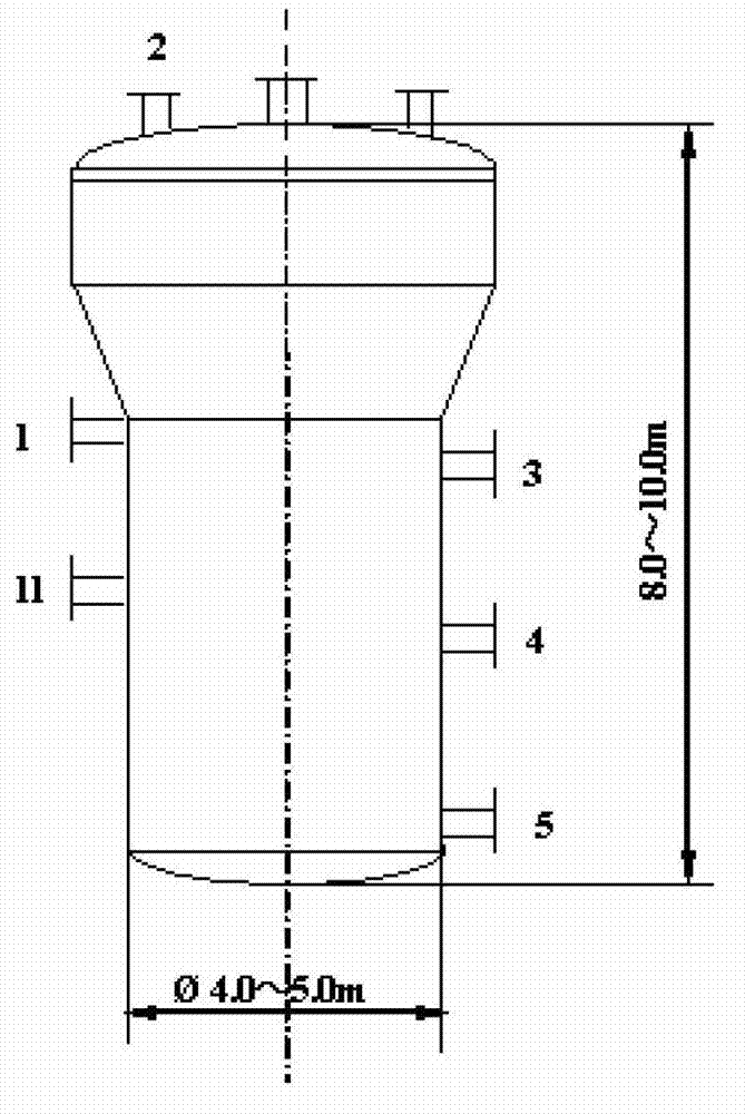 Methylbenzene oxidation tower in 10000-tone level benzoic acid production