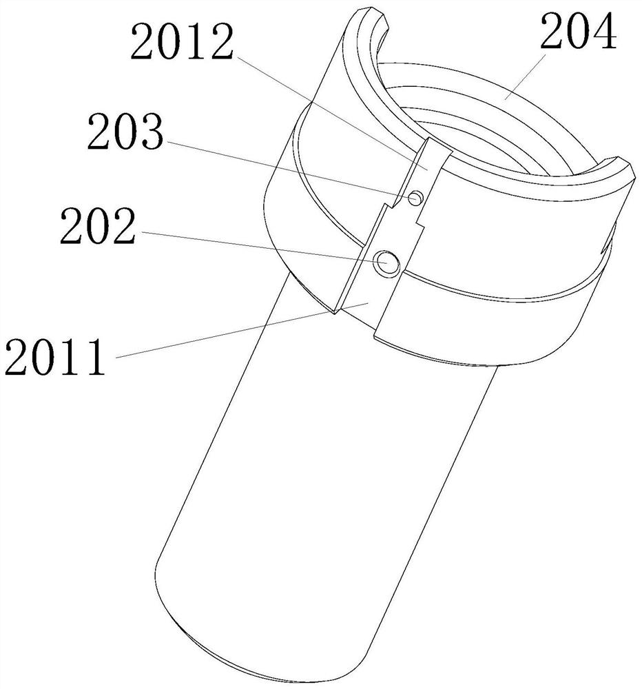 Stop tongue piece welding device and welding method thereof