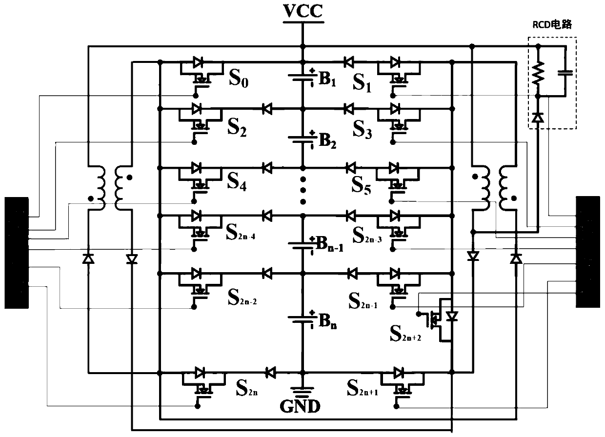 Series battery pack direct equalization method based on converter