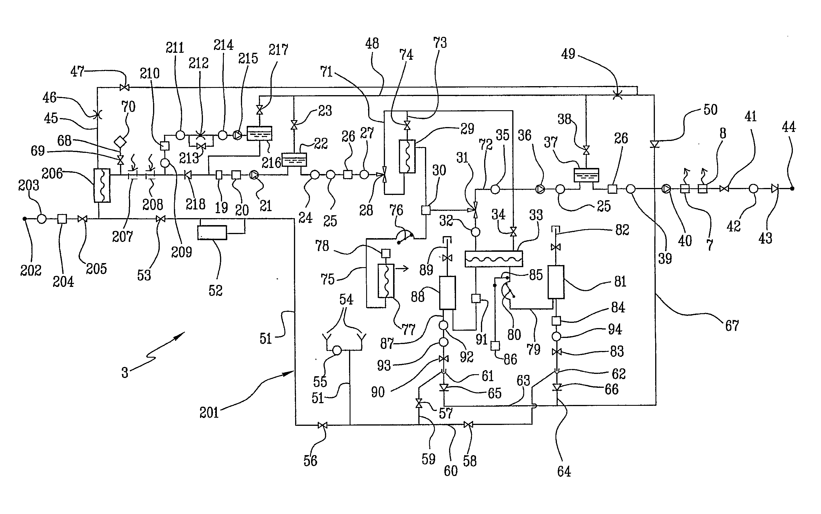 Medical apparatus comprising a machine for treatment of fluids