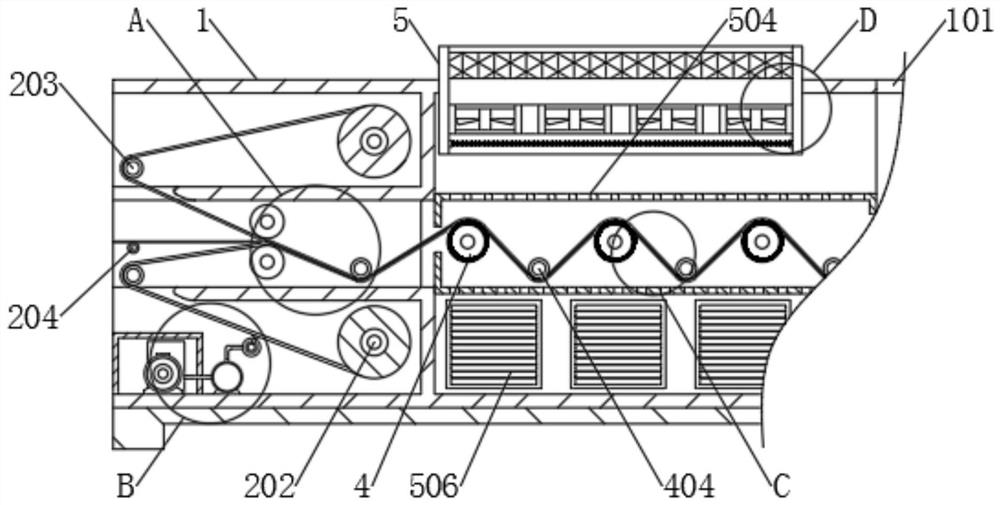 Aluminum foil veneer on-line rectangular grid printing equipment and use method thereof