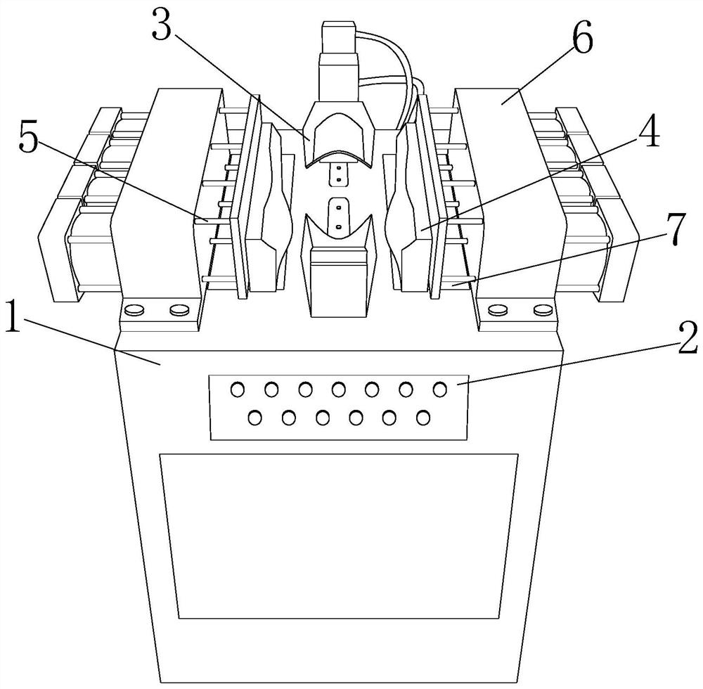 A multi-hydraulic sizing device for shoemaking with a double-ring jet hydraulic rod for removing stains