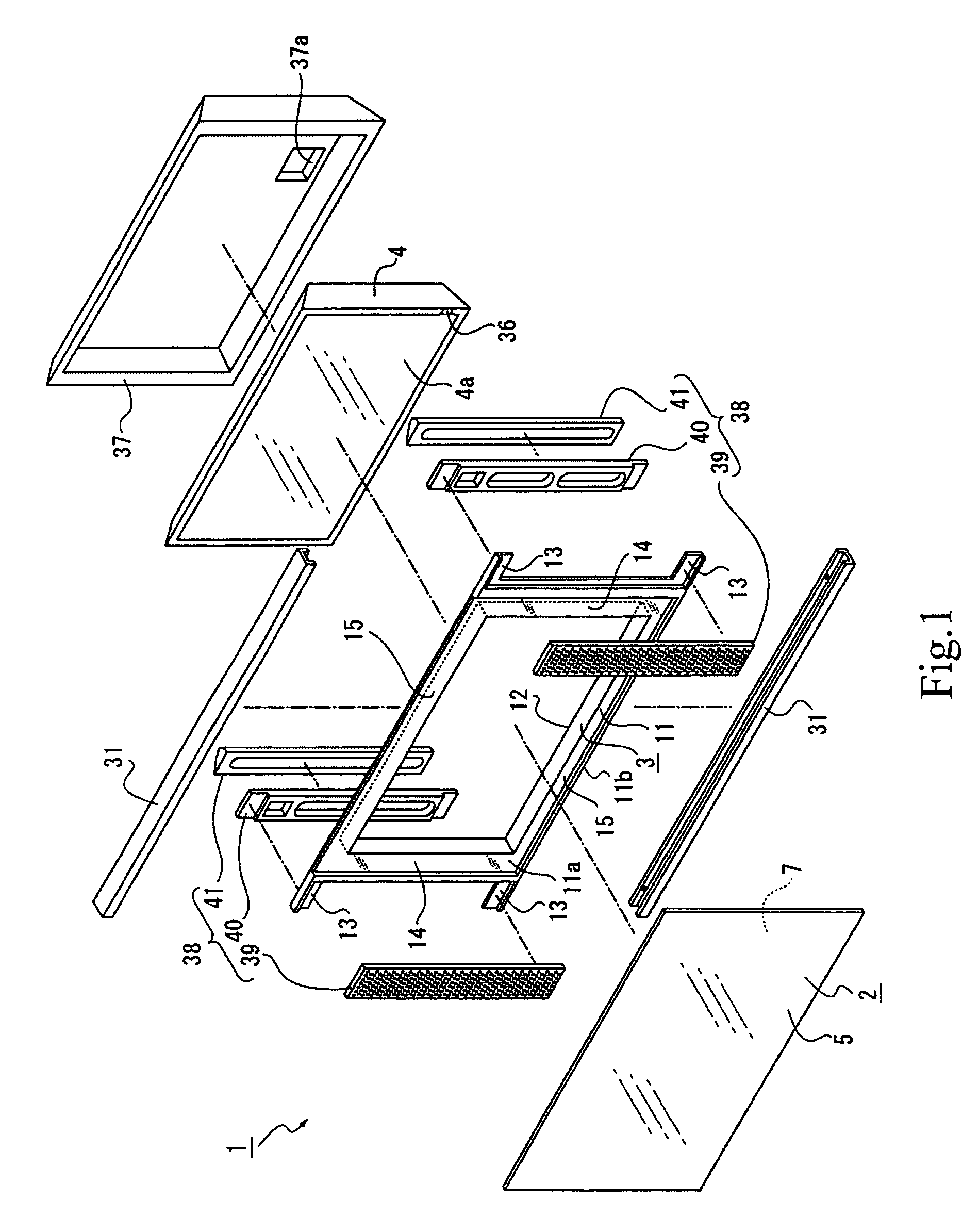 Flat type image display device