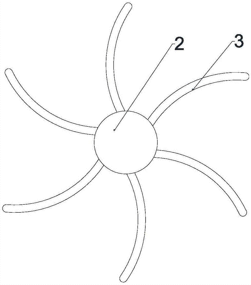 Domestic household-garbage crushing disposal device based on wind energy