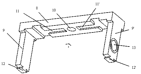 Roller radial adjusting mechanism of cross beam type four-roller profile rolling mill