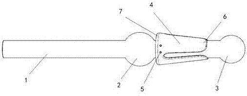 Connecting device of umbrella tip and umbrella ribs