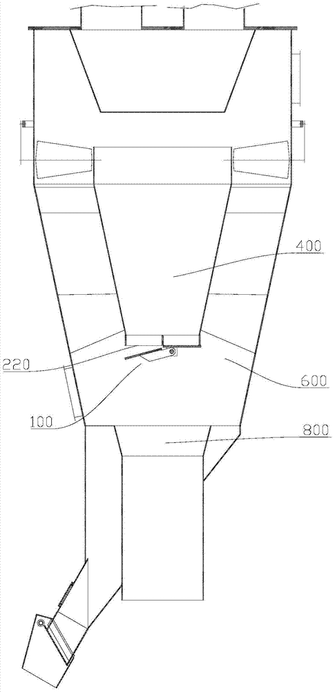 Inner cone powder return lock air valve and coarse and fine powder separator