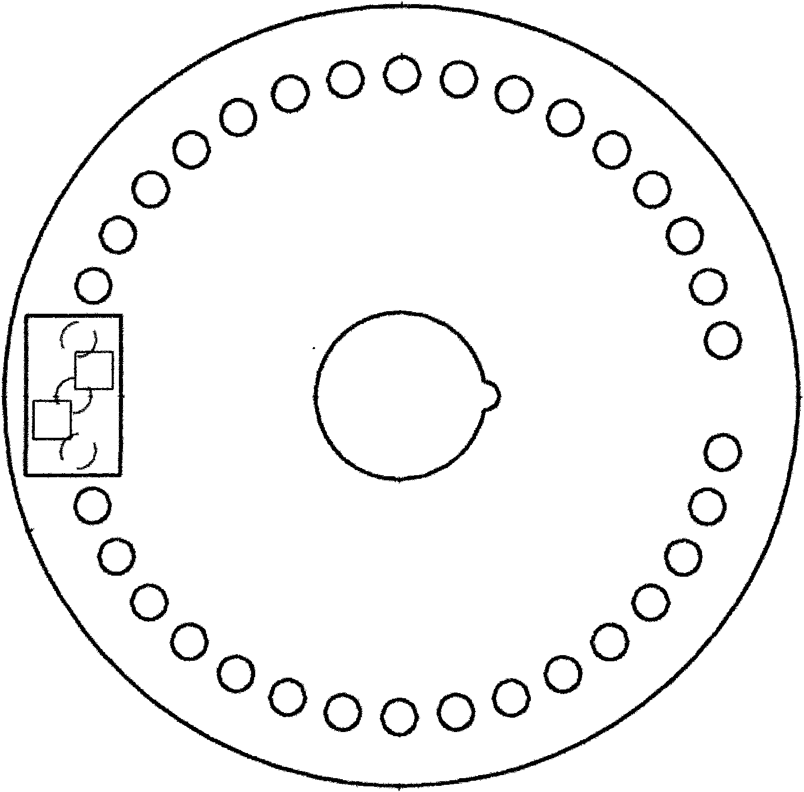 Self-carried absolute position detecting device carried of motor and detecting method