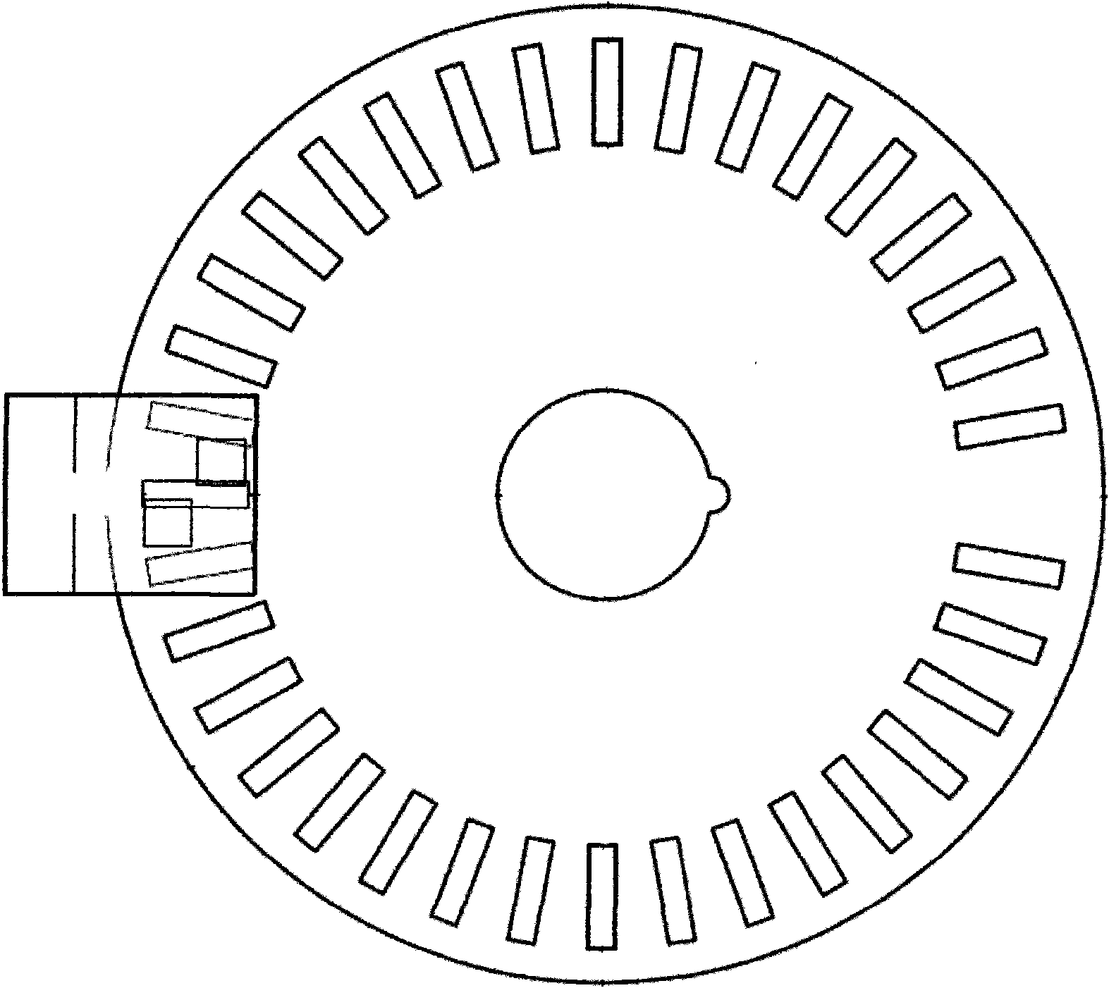 Self-carried absolute position detecting device carried of motor and detecting method