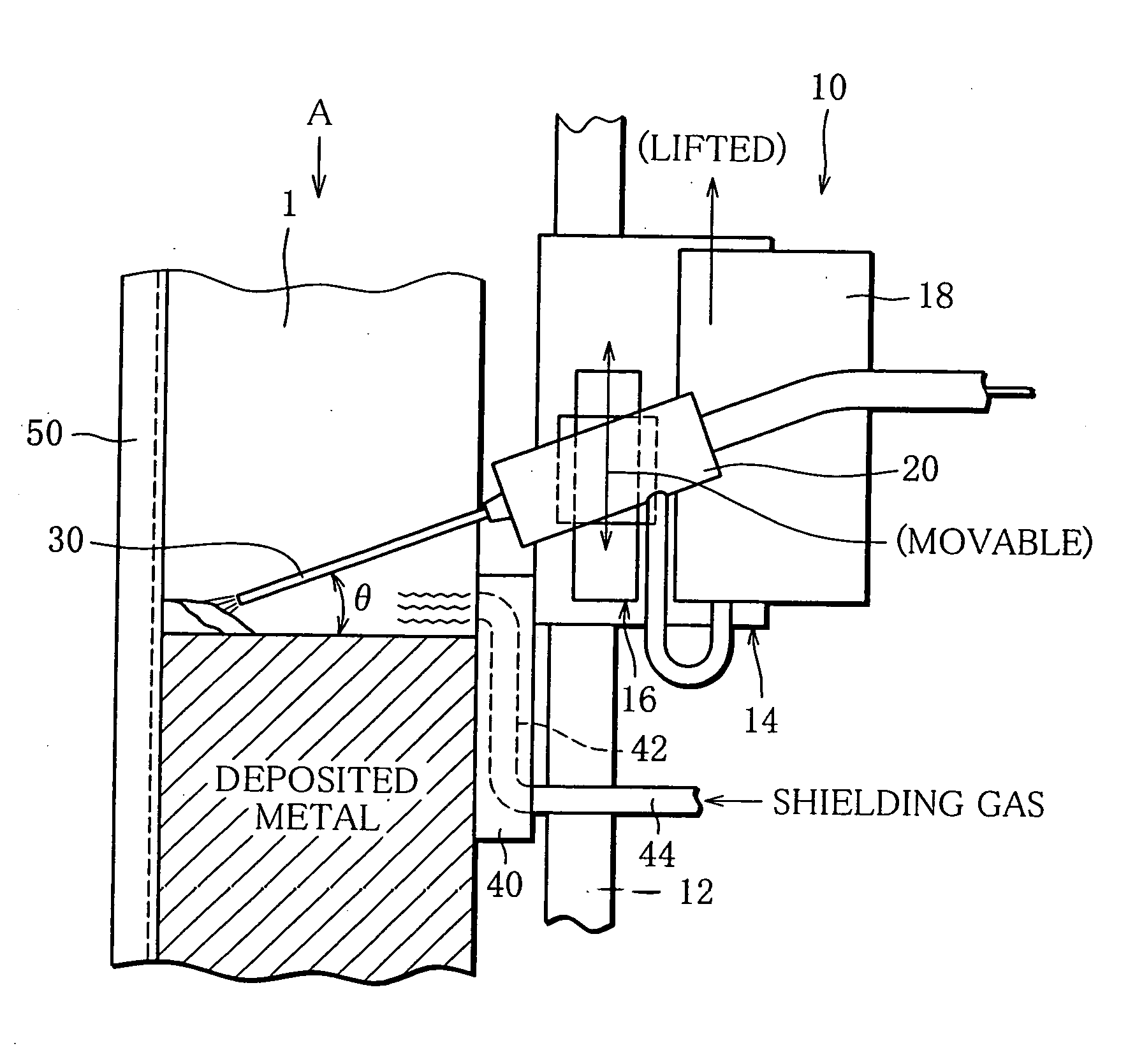 Vertical-position welding method