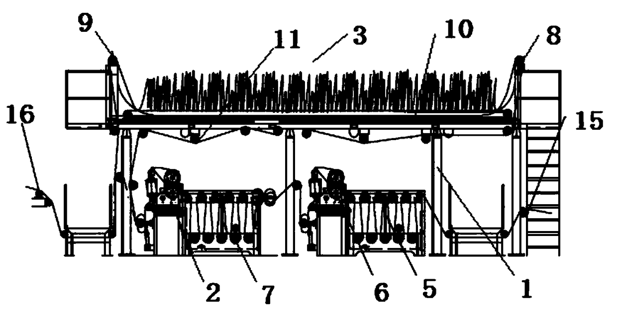 A high-efficiency desizing machine