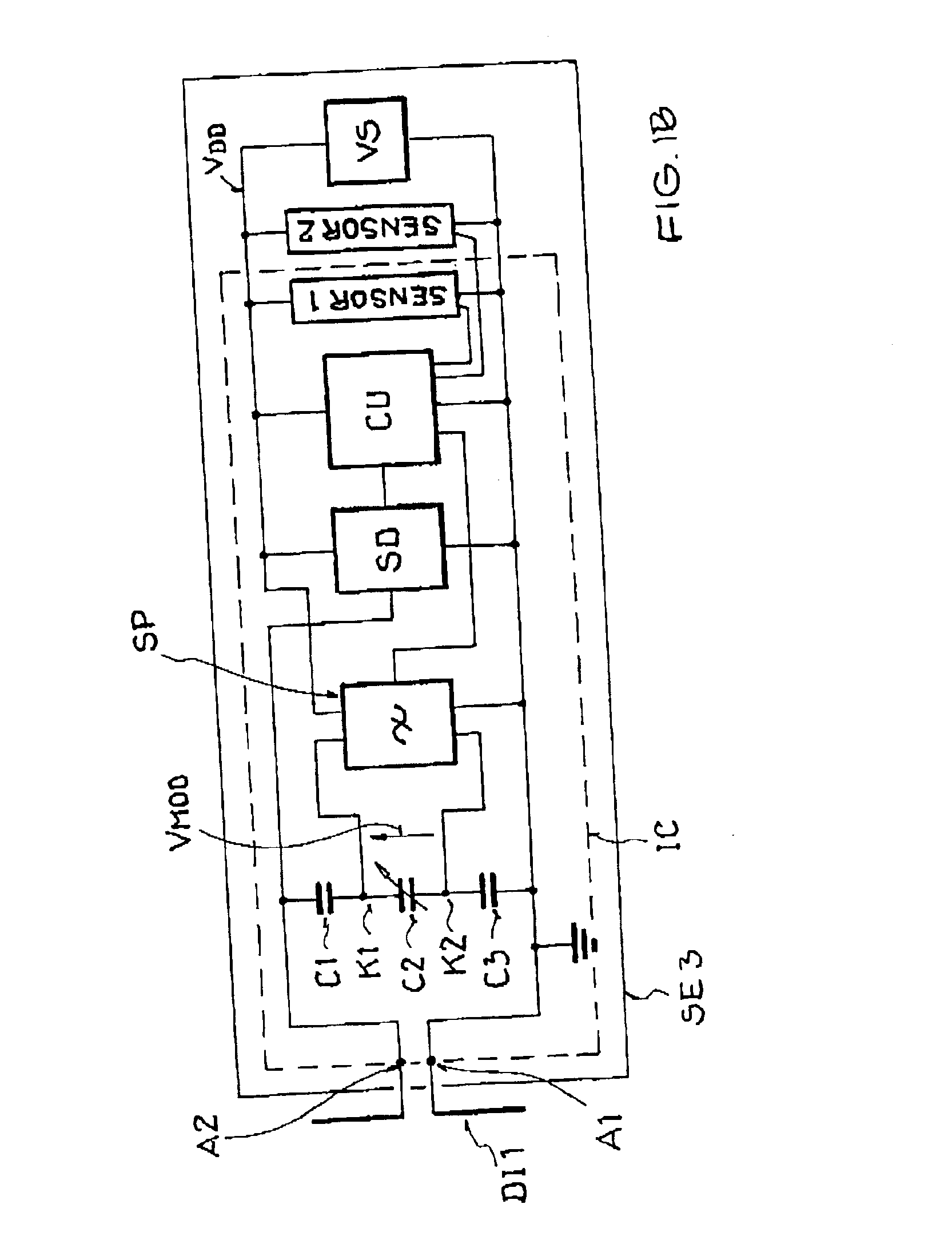 Integrated receiving/backscattering arrangement for contactless data transmission