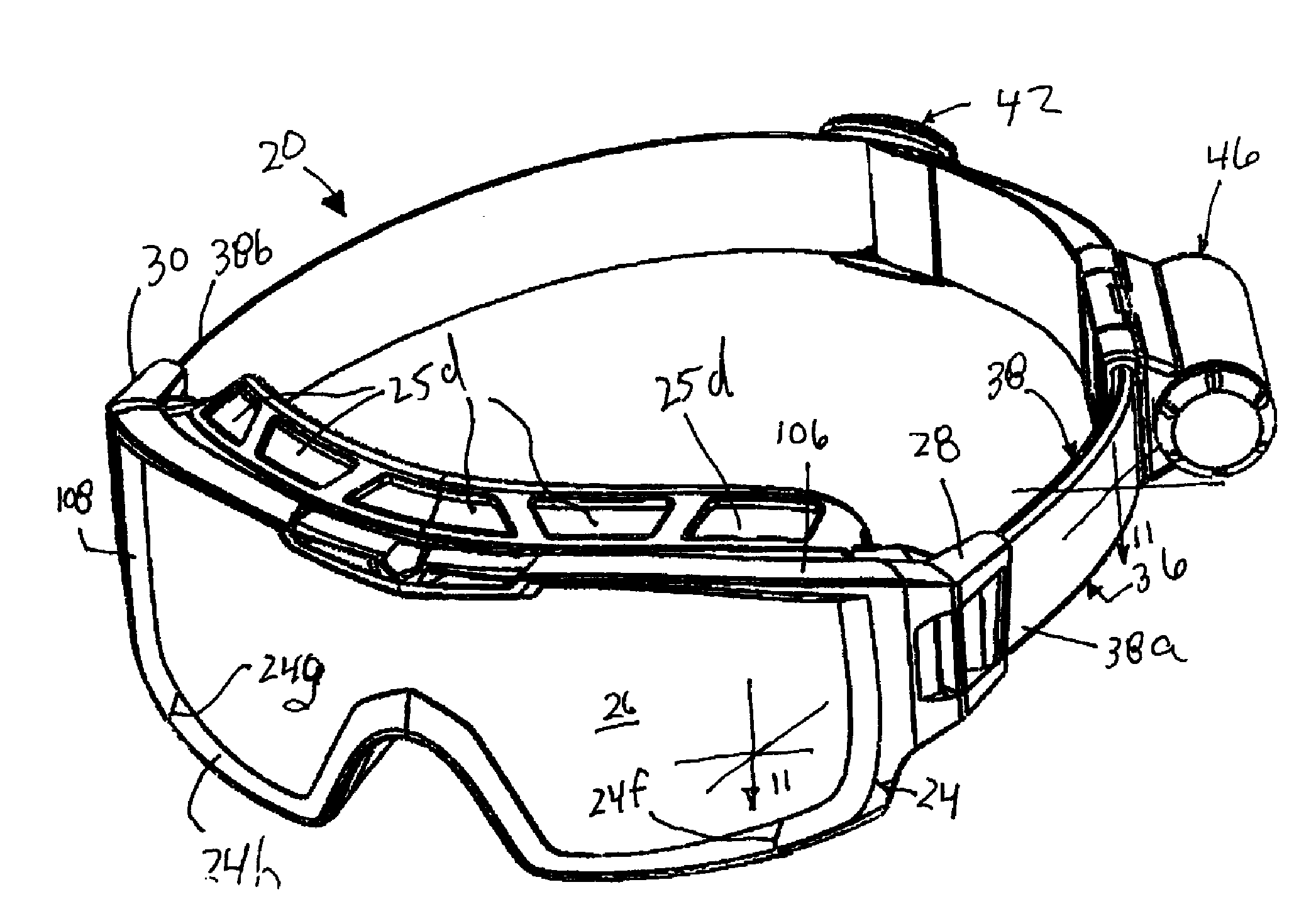 Reversible Strap-Mounting Clips for Goggles