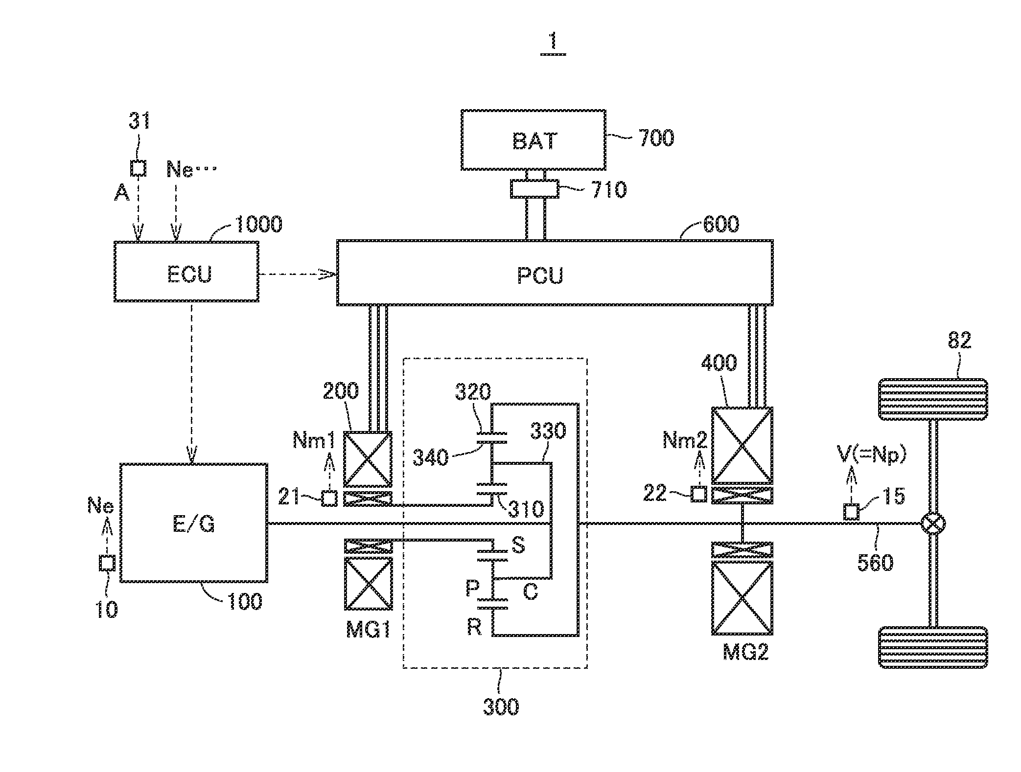 Driving device for vehicle