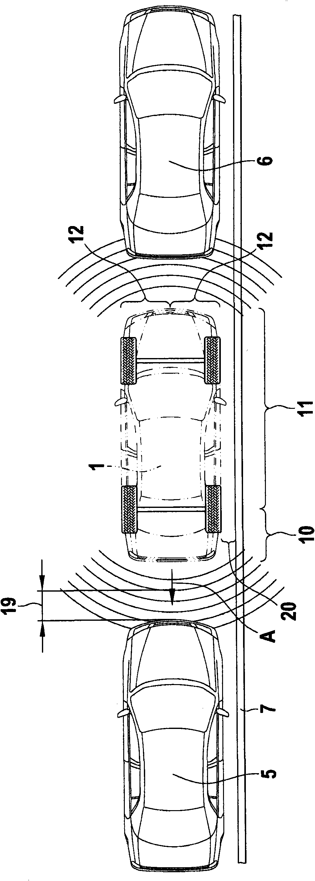 Method and device for supporting the process of leaving a parking space of motor vehicles