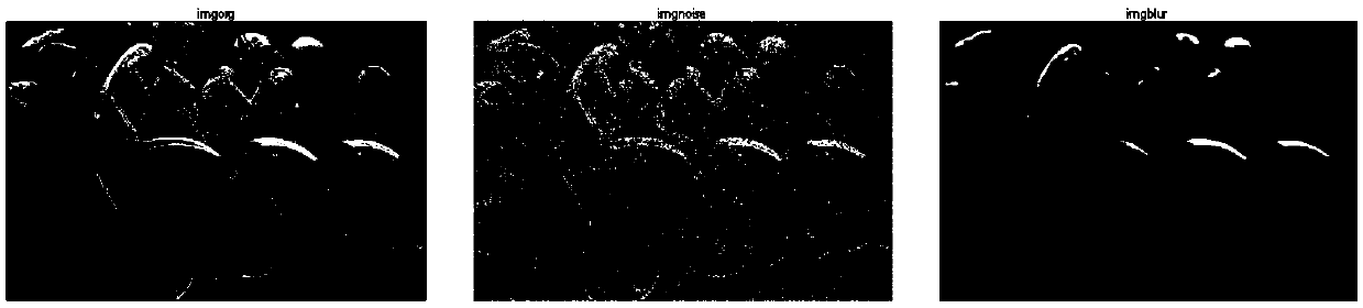 Method and device for image quality assessment of mixing and degradation image