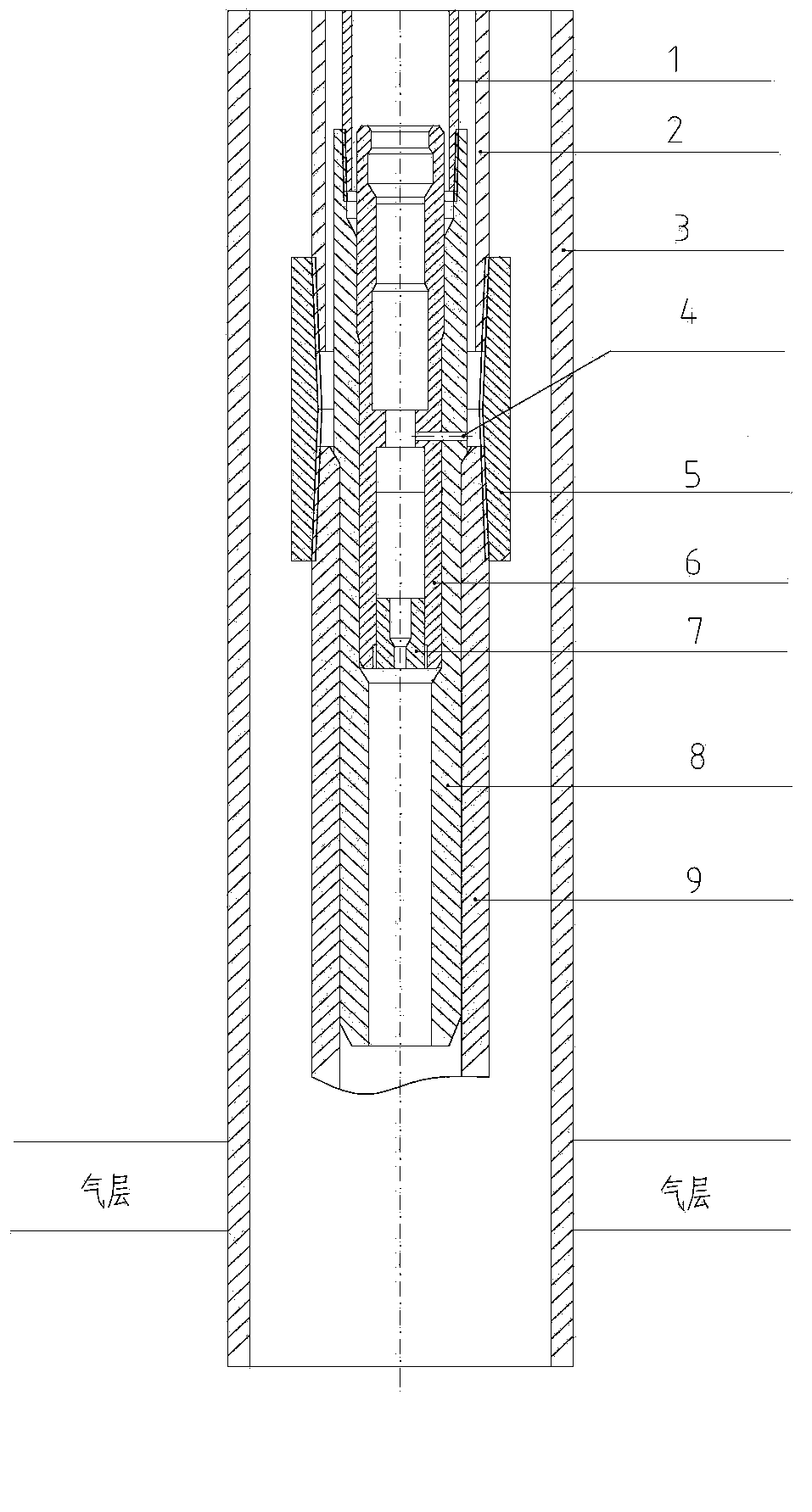 Concentric pipe heat tracing natural gas exploitation method and special tubular column