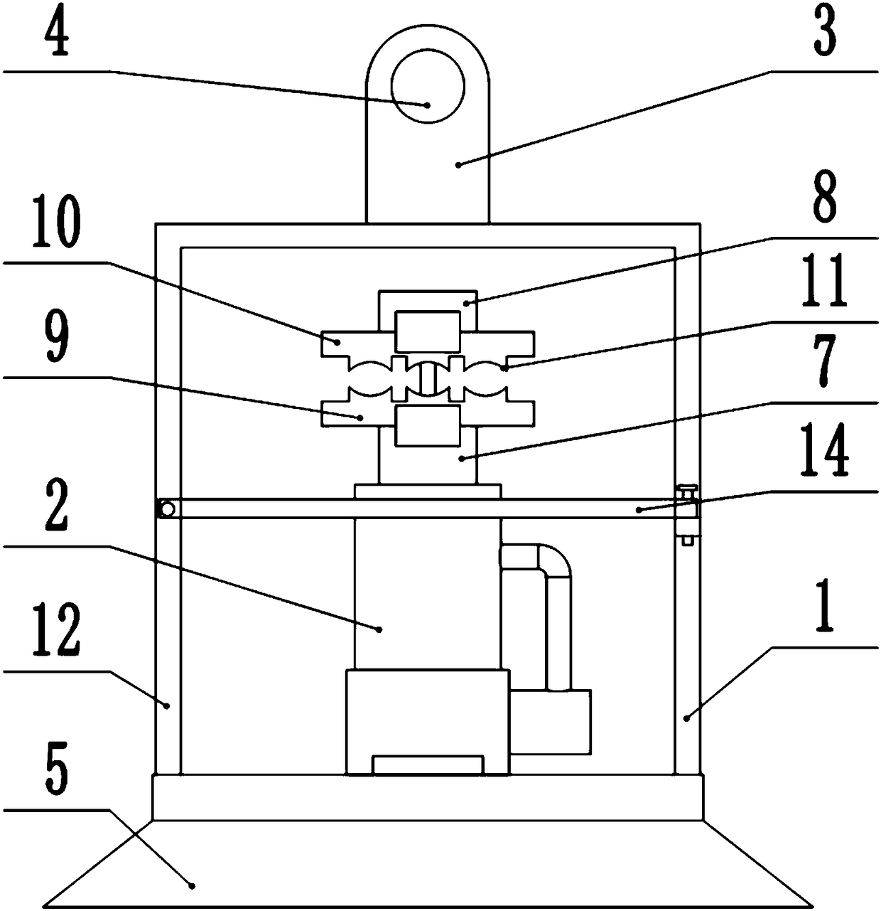 Combined hydraulic clamp for Z-axis connection plate machining