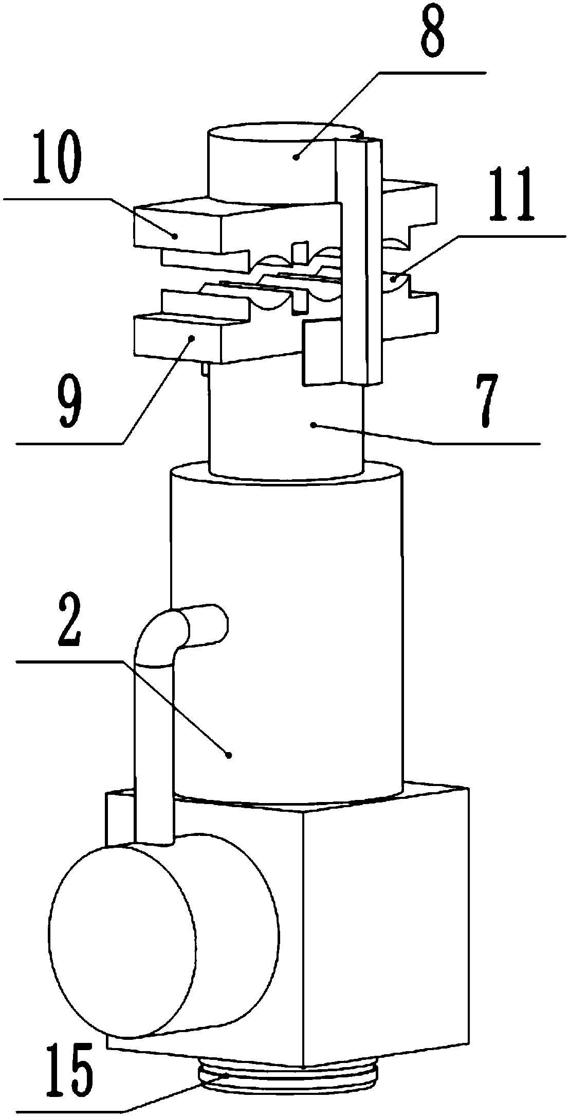 Combined hydraulic clamp for Z-axis connection plate machining