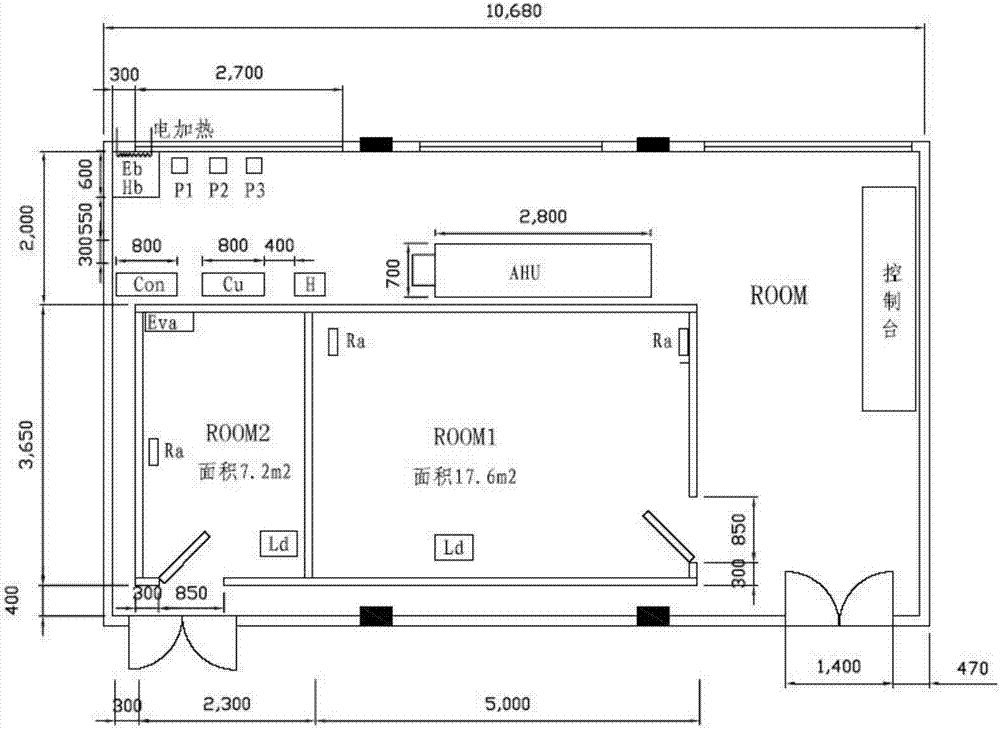 Large-space delaminated air-conditioning load calculation method based on surface thermal balance