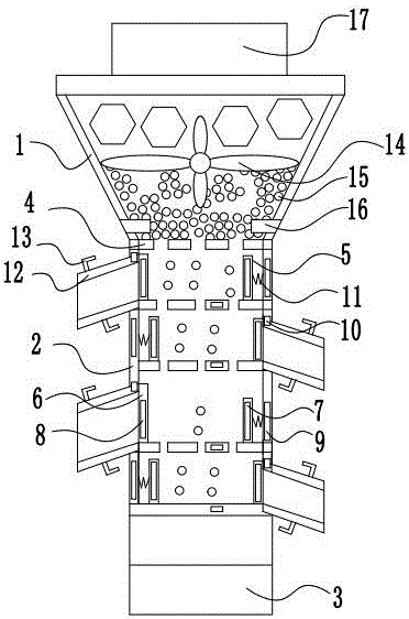 Manufacturing device for chopped peppers