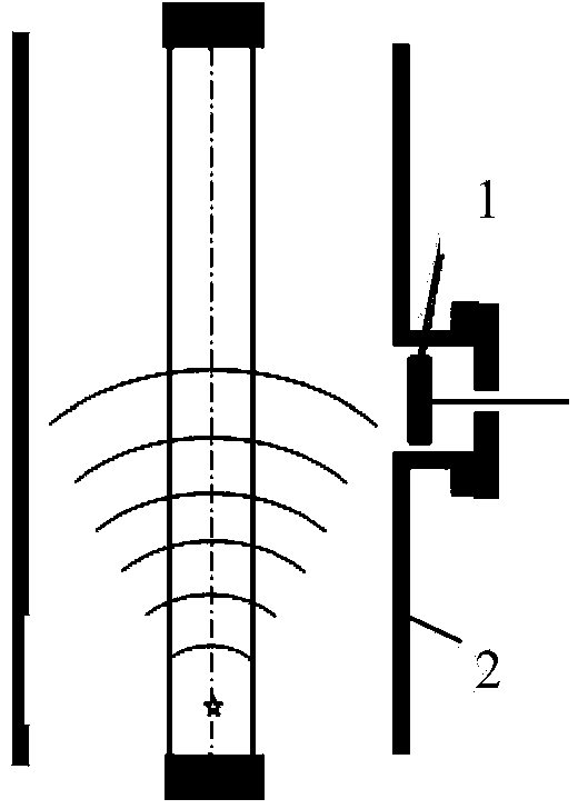 Narrow-band electromagnetic wave signal coupling method and detecting system for measuring GIS partial discharge