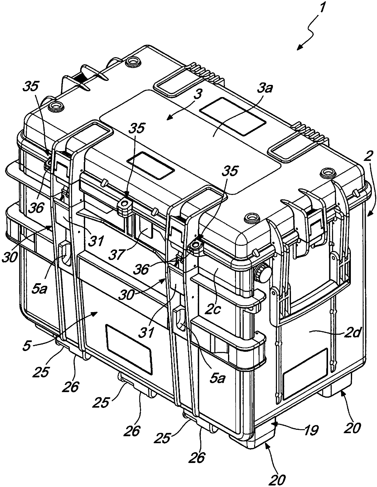 Containers of the luggage, suitcase, trolley and similar type