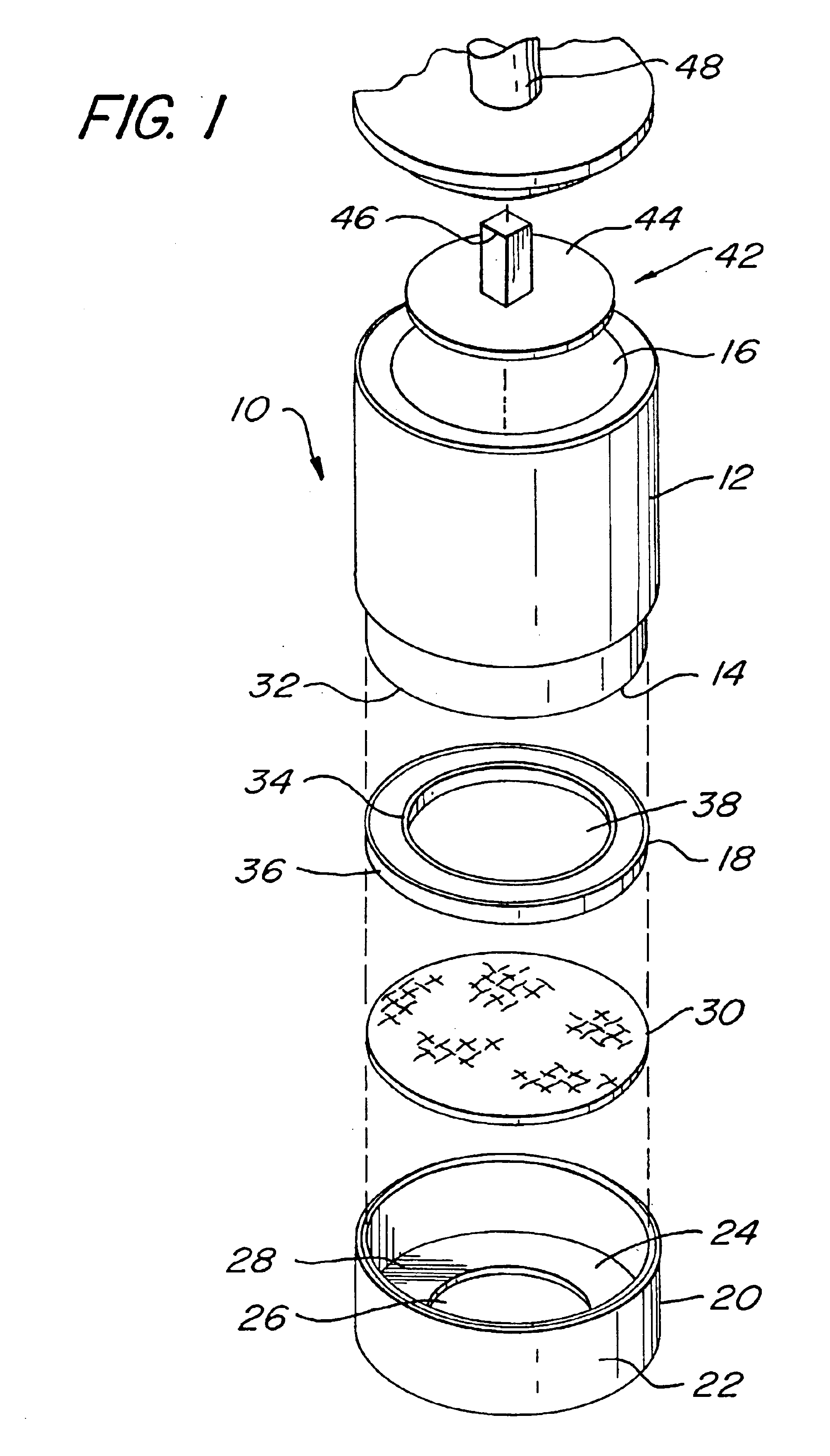 Dissolution test sample holder