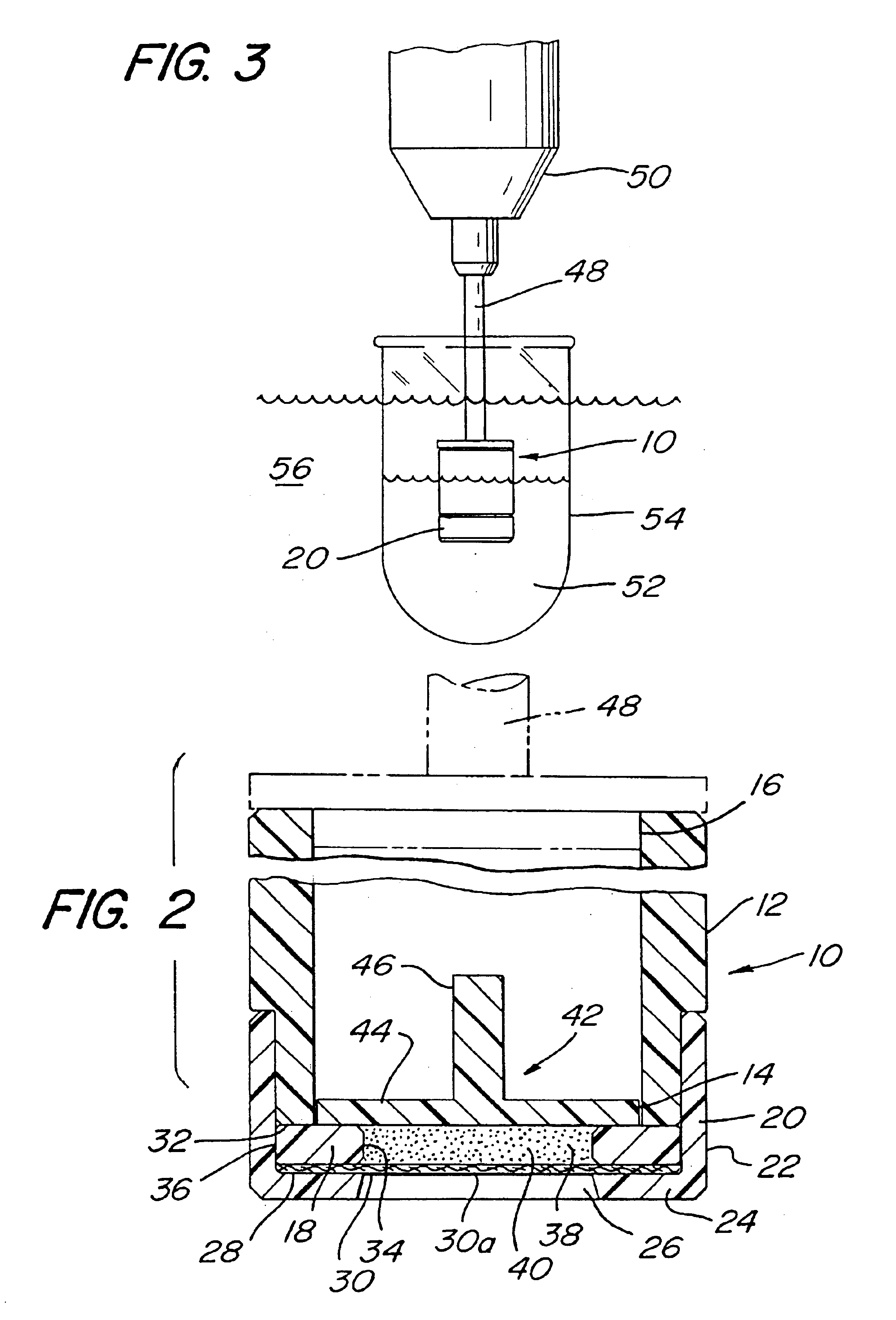 Dissolution test sample holder