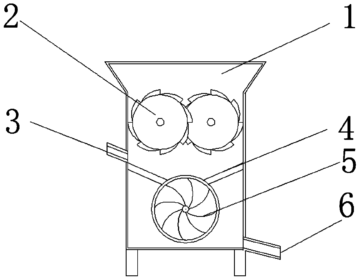 Double-gear type lobed kudzuvine root processing machine