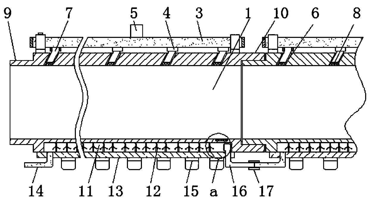 A municipal drainage pipe